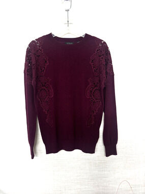 Ted Baker Sweater UK 2 US 6 Merino Wool Blend Burgundy